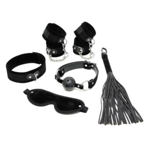 Rimba Bondage Play Set de Bondage 6 Piezas Color Negro 7 Set de 3 Piezas Antifaz - Erotiks | Tienda erótica online