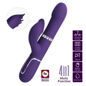 Zalin Rolling Vibrador con Bolas Rotatorias USB 7 Brightlavender Vibrador y Rotador Doble Motor 360º USB Silicona - Erotiks | Tienda erótica online