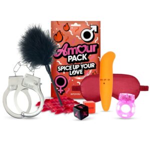 Set de 7 Piezas Spice Up Your Love 10 Antifaz de Satén Rojo - Erotiks | Tienda erótica online